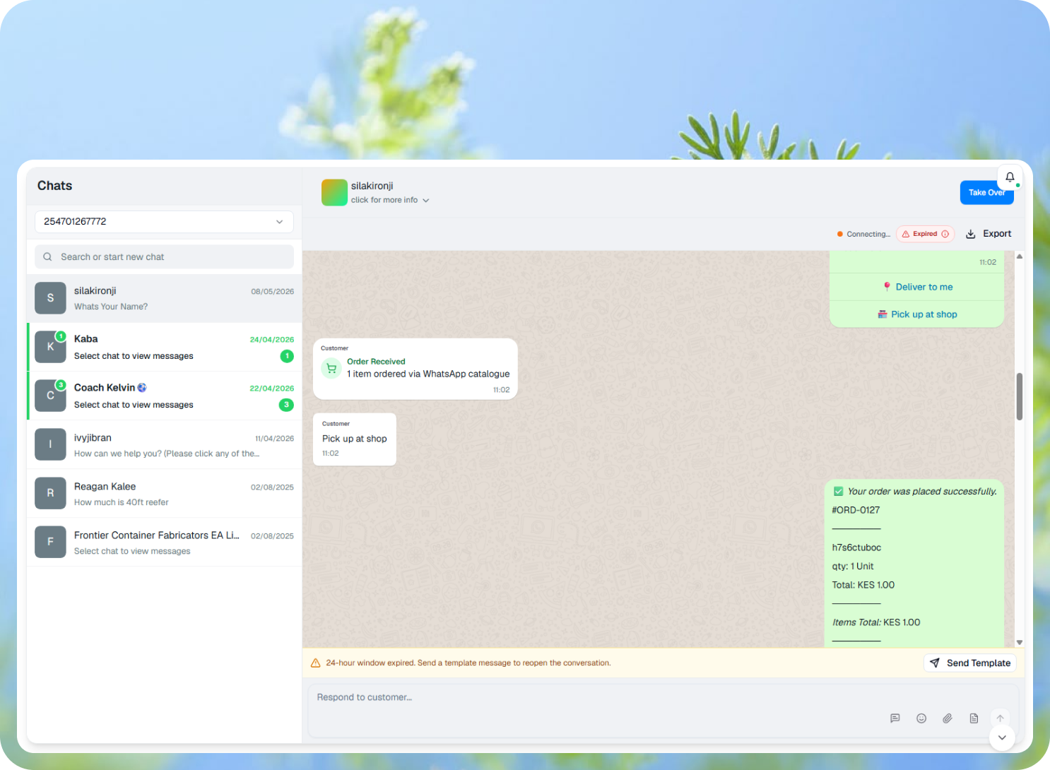 Unified WhatsApp conversations
